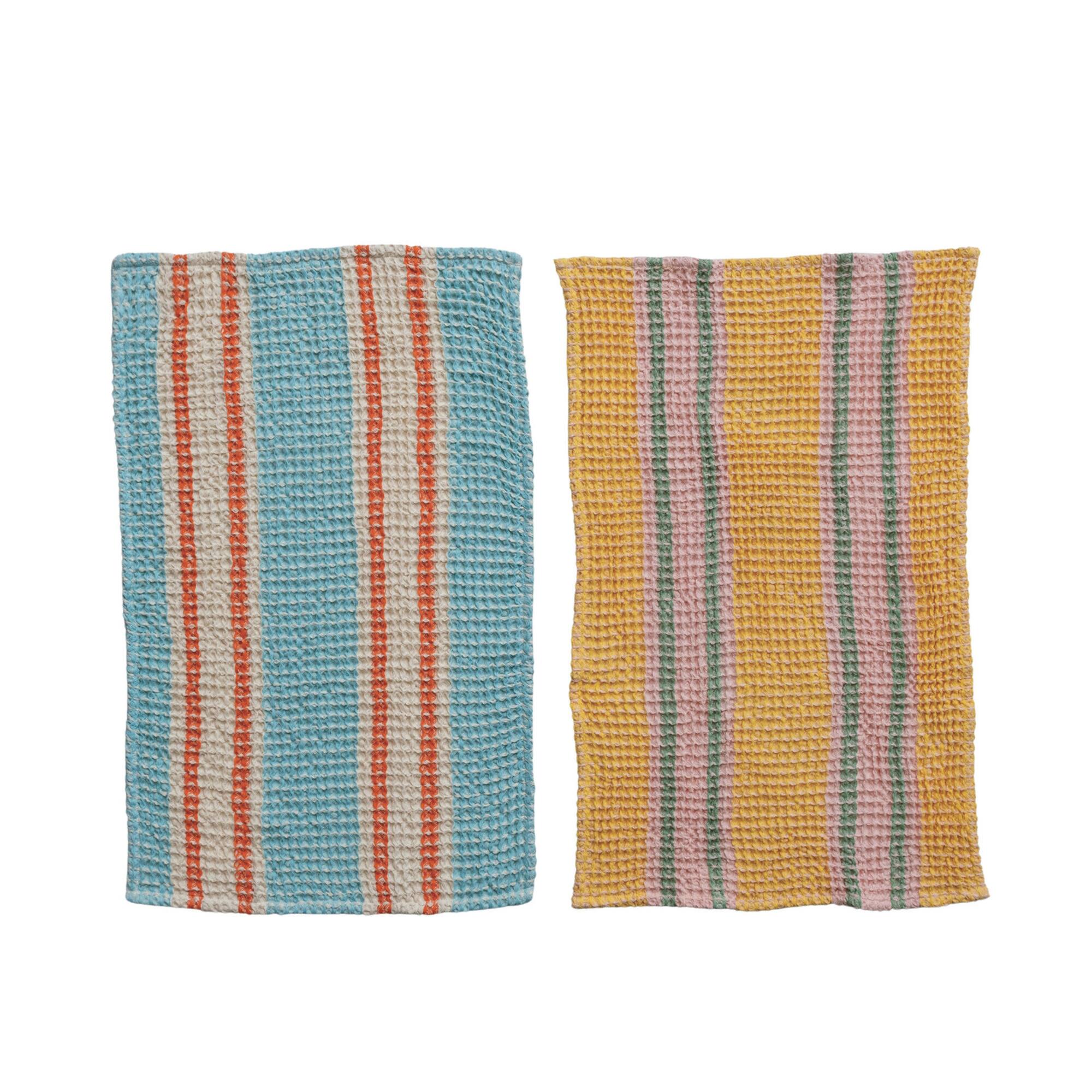 Hello Honey® Multicolor Cottage Charm Cotton Waffle Weave Tea Towels Set